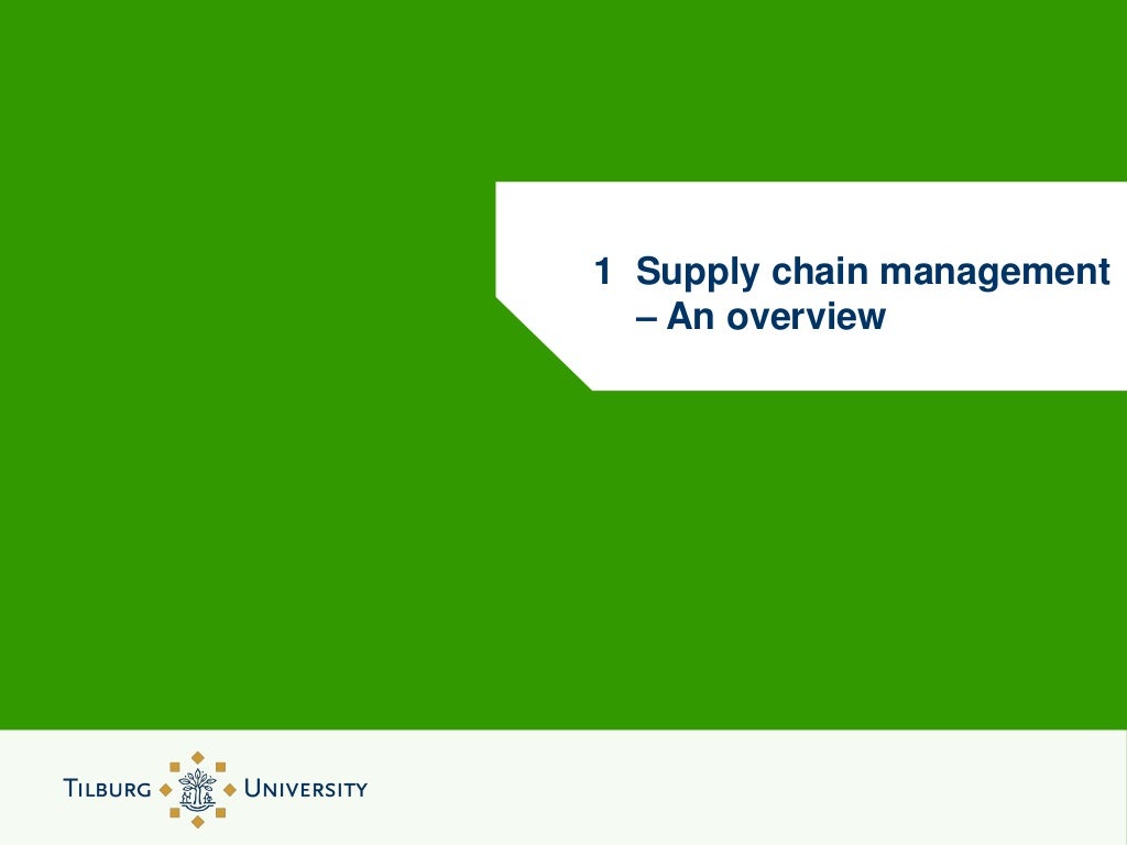 Master Supply chain management