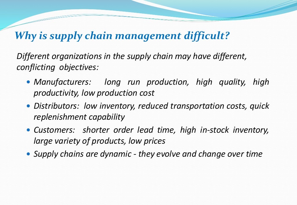 Supply Chain Management With Brief Case Studies