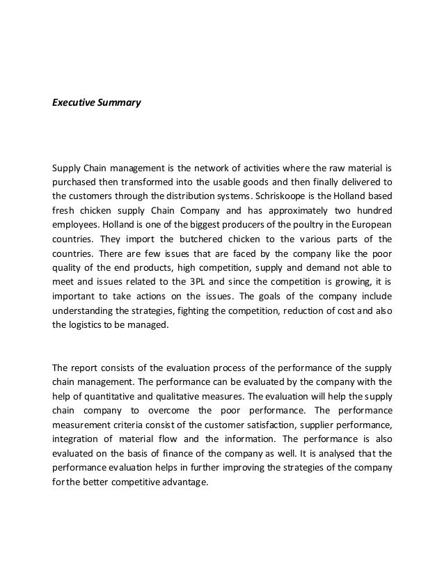 write essay on supply chain management