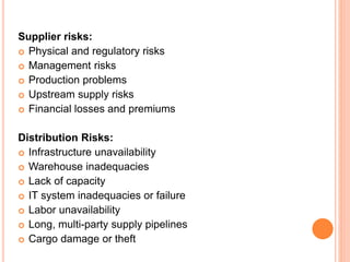 Medical Distribution Risks Healthcare Supply Chain Management | PPTX