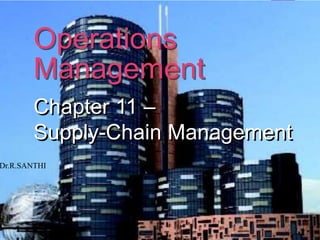 © 2006 Prentice Hall, Inc. 11 – 1
Operations
Management
Chapter 11 –
Supply-Chain Management
.
Dr.R.SANTHI
 