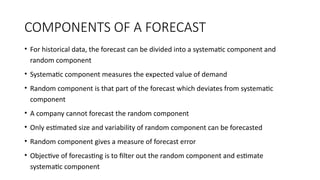 Forecasting Components Basics of Supply Chain Management and functions | PPTX