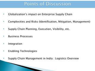 Supply Chain Management: India vis-à-vis Global Perspective pt 1 | PPT