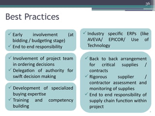 Supply chain management in project