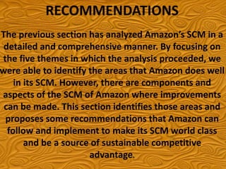 Supply chain management of amazon | PPTX