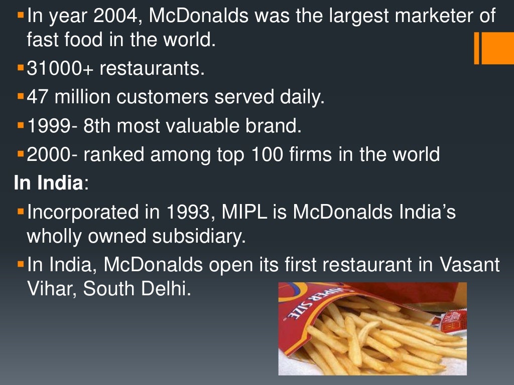 Supply chain management of mcdonalds