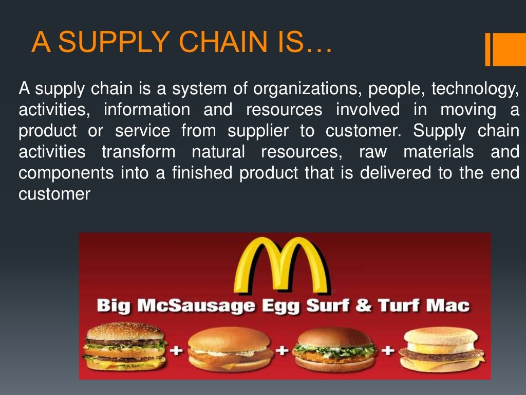 Supply chain management of mcdonalds