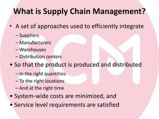 Supply chain management and its importance | PPTX