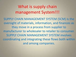 Supply Chain Management System | PPTX