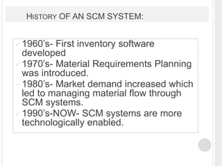 Supply chain management systems