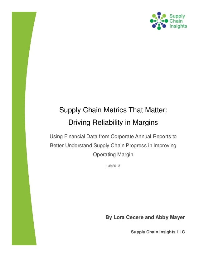 supply chain metrics that matter driving reliability in margins 6