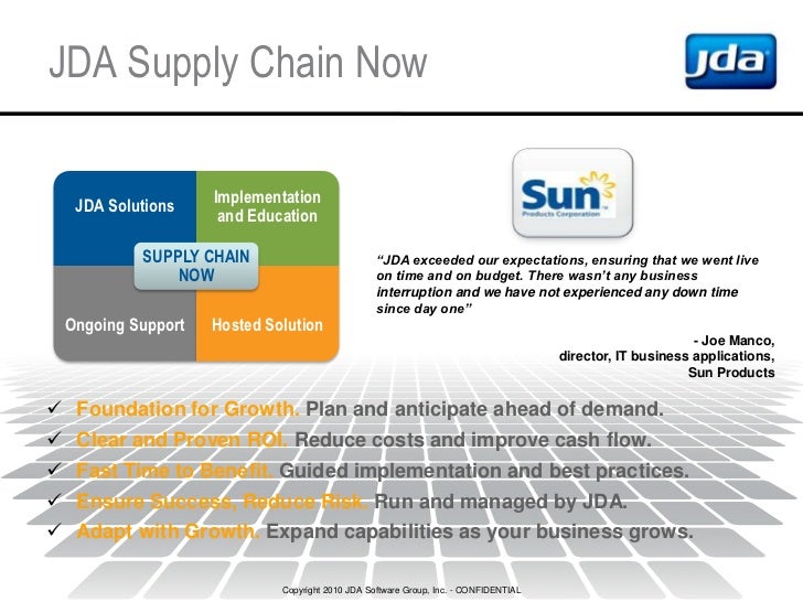JDA Software Supply Chain Now