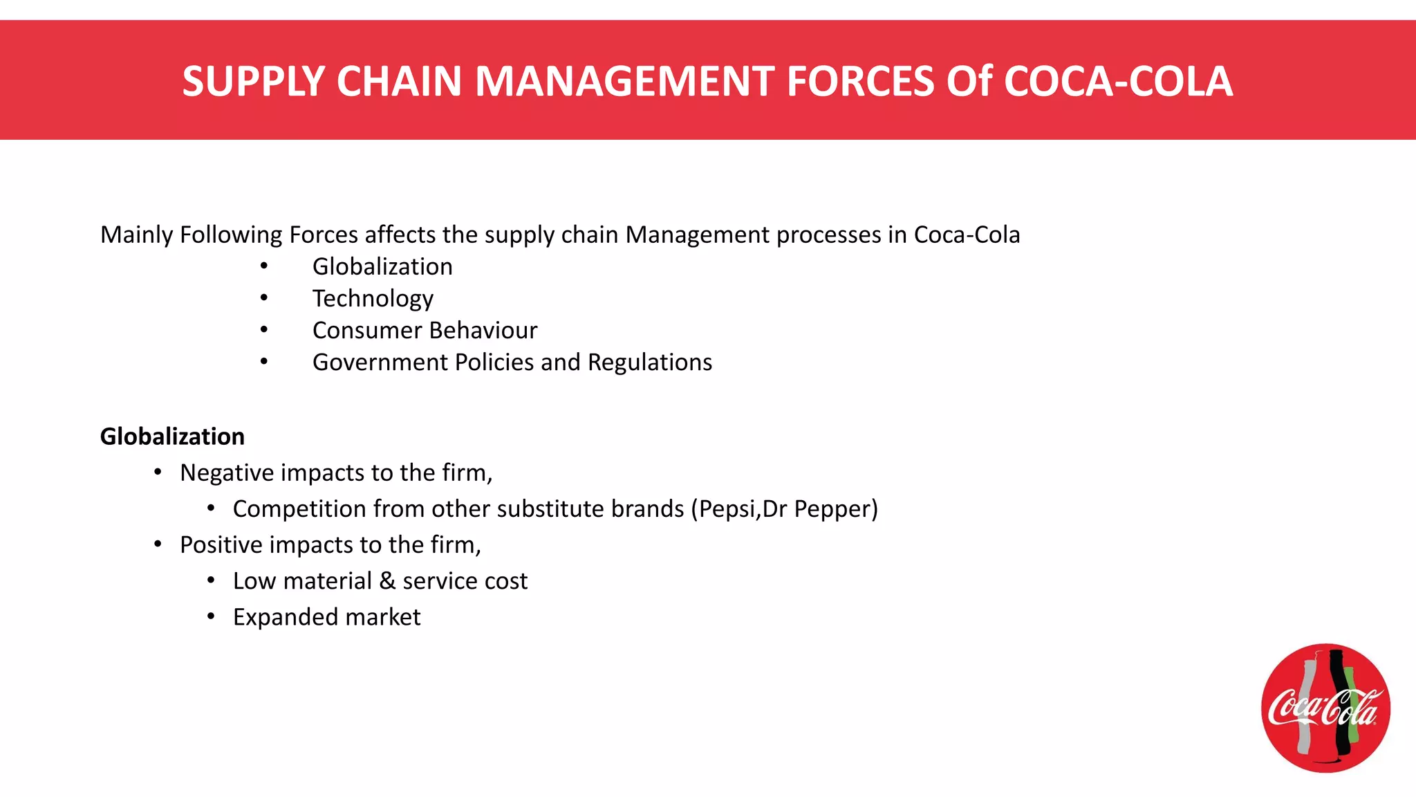 Supply chain of coca cola PPT