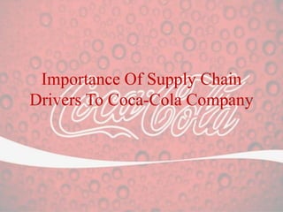 Information
• Information is nothing but the customer needs and wants.
• Coca-Cola need fast and accurate flow of informat...
