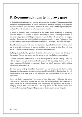 Supply chain of tesco | PDF