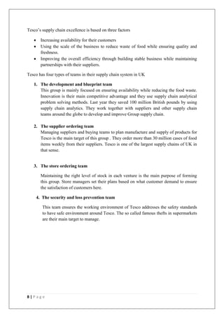 Supply chain of tesco | PDF
