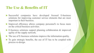 Role of IT in supply chain | PPTX