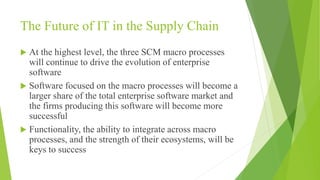 Role of IT in supply chain | PPTX