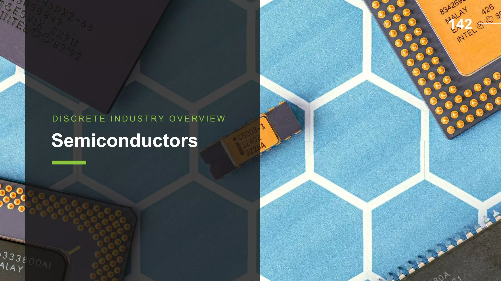 D I S C R E T E I N D U S T R Y O V E R V I E W
Semiconductors
142
 