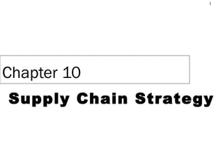 1
©The McGraw-Hill Companies, Inc., 2006
Chapter 10
Supply Chain Strategy
 