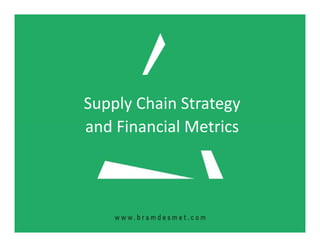 Supply Chain Strategy
and Financial Metrics
 