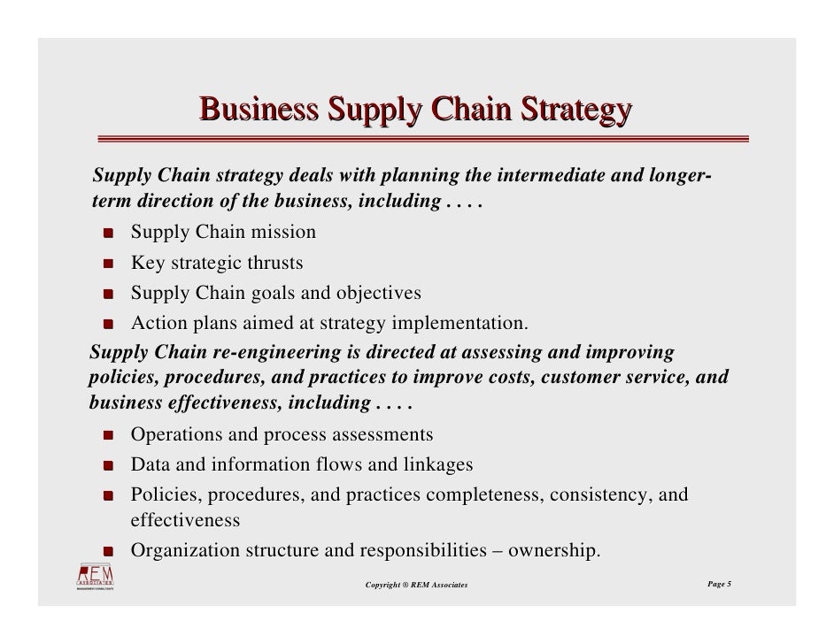 Identify The True Statements About Planning Across A Supply Chain Supply Chain Strategy Profile