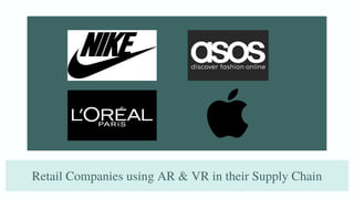 Retail Companies using AR & VR in their Supply Chain
 