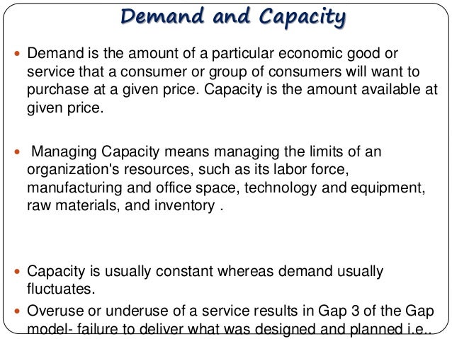 Supply And Demand Management In Services