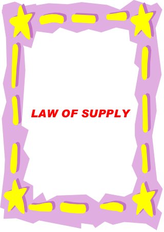 LAW OF SUPPLY
 