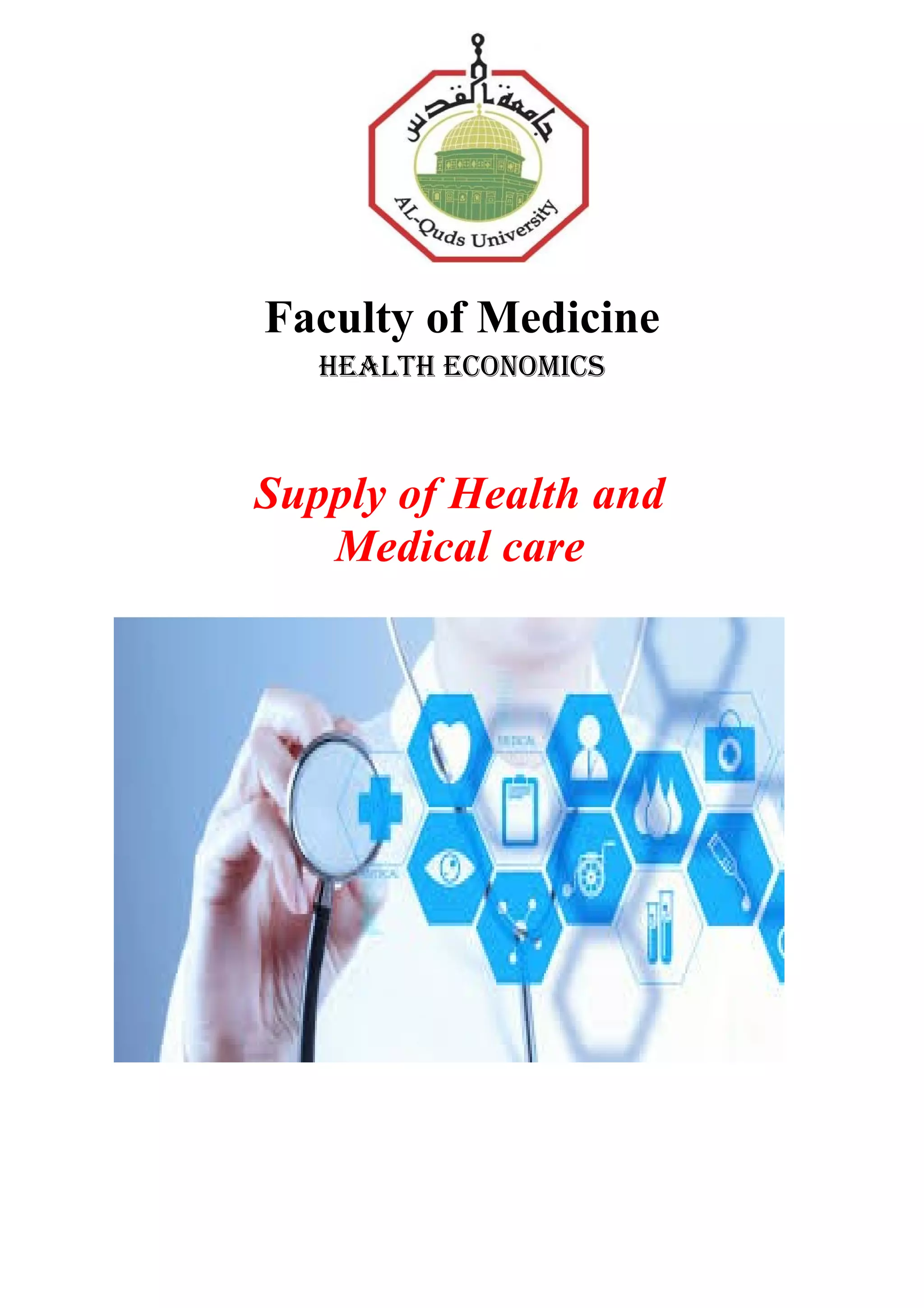 Supply of health and medical care | DOC