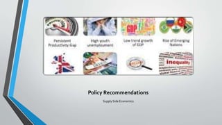 Policy Recommendations
Supply Side Economics
 