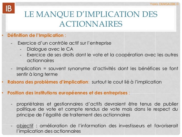 Dissertation la protection des actionnaires minoritaires