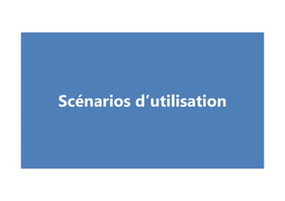 Scénarios d’utilisation
 