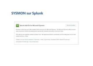 SYSMON sur Splunk
 