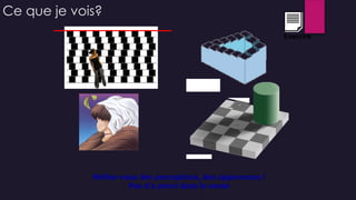 Ce que je vois?
Méfiez-vous des perceptions, des apparences !
Pas d’a priori dans la vente
Exercice
 