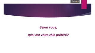 Selon vous,
quel est votre rôle préféré?
 