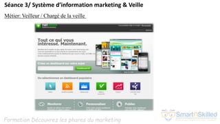 Formation Découvrez les phares du marketing
Séance 3/ Système d’information marketing & Veille
Métier: Veilleur / Chargé de la veille
 
