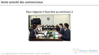 La négociation commerciale coté vendeur
Vente activité des commerciaux
Pour négocier il faut être au minimum 2
 