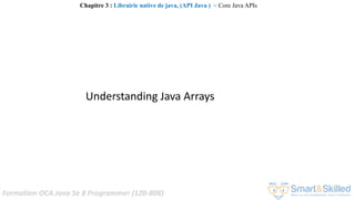 Formation OCA Java Se 8 Programmer (1Z0-808)
Understanding Java Arrays
Chapitre 3 : Librairie native de java, (API Java ) ~ Core Java APIs
 