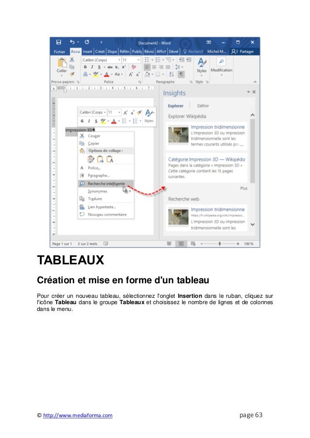 Support Formation Vidéo Word 2016 Maîriser Les Bases