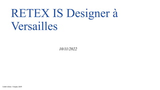 RETEX IS Designer à
Versailles
10/11/2022
Crédit Icônes : Freepik, DSFR
 