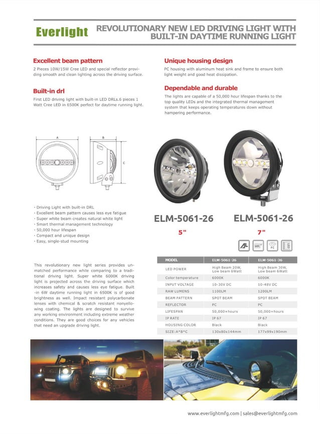 Everlight LED Driving Light PDF
