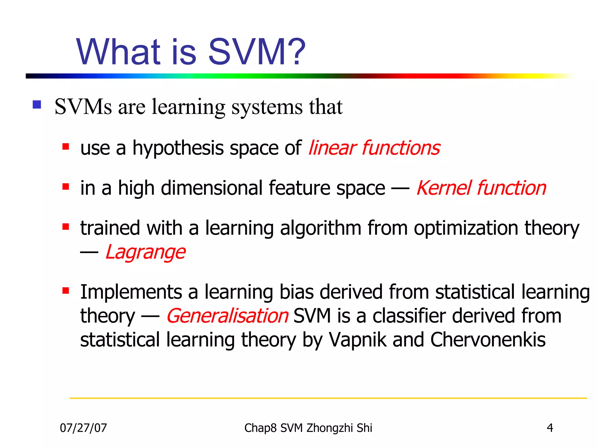 Support Vector Machines | PPT
