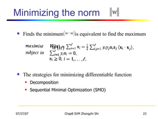 Minimum Optimization Support Vector Machines | PPT