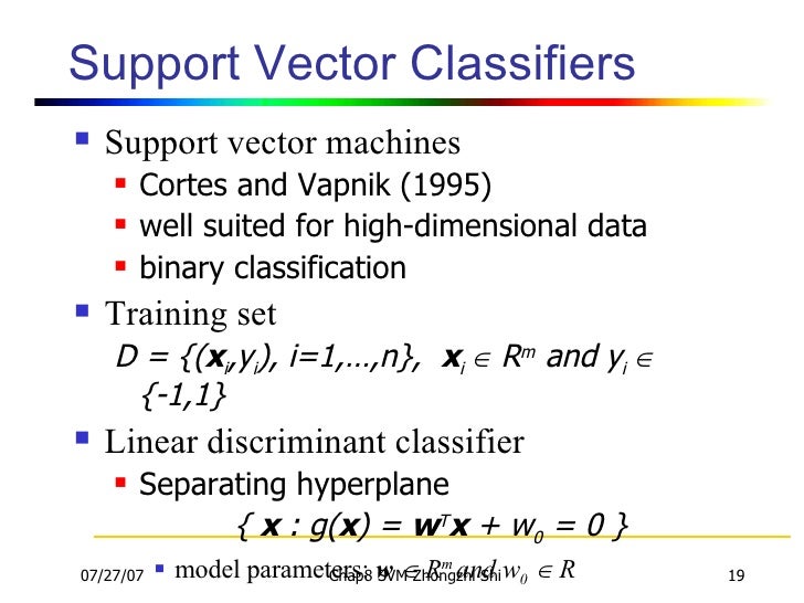 Support Vector Machines