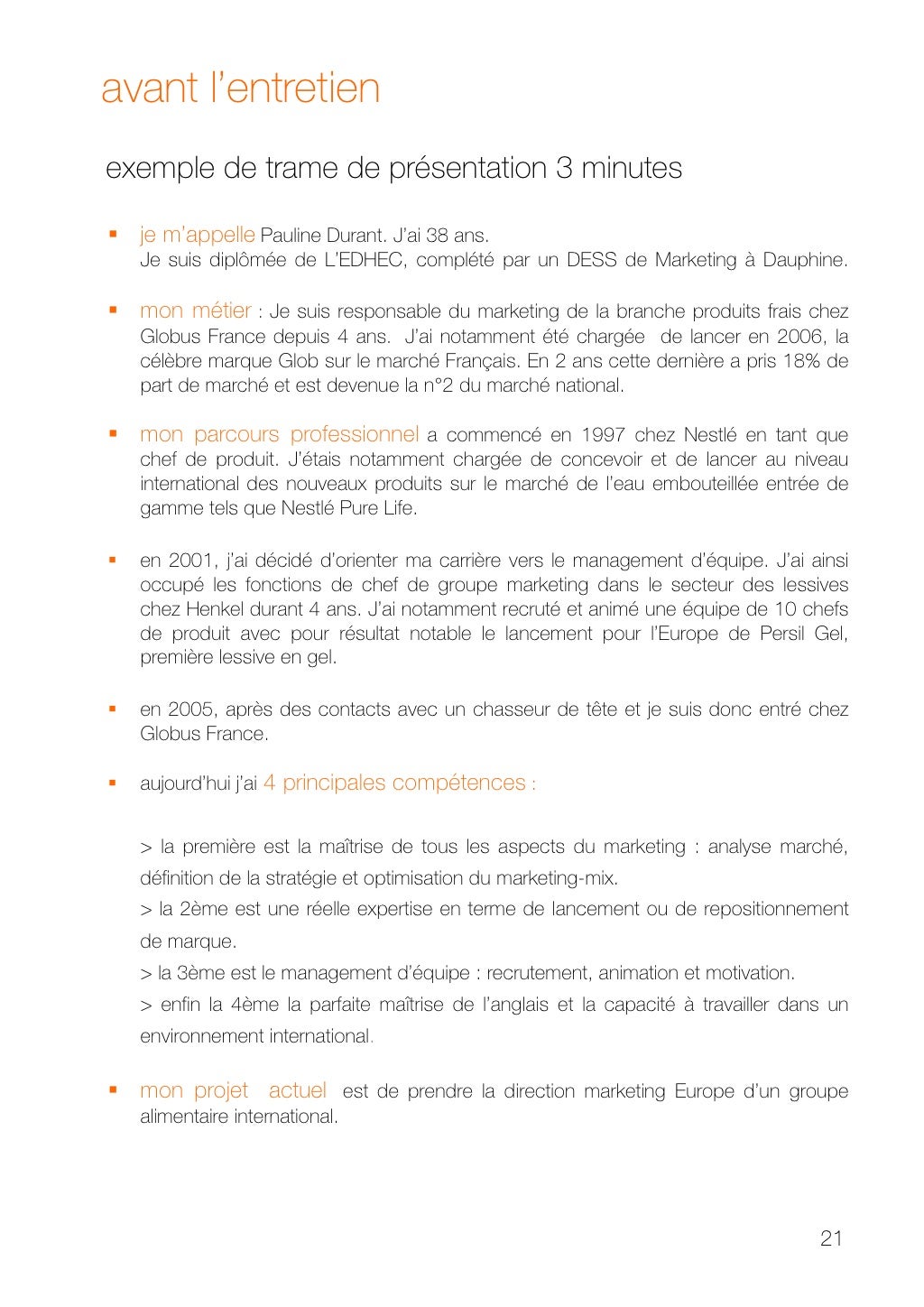 la communication orale de mon projet professionnel