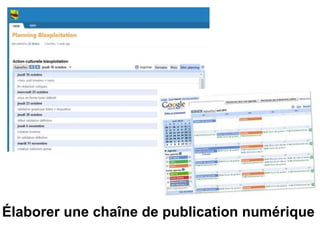 Élaborer une chaîne de publication numérique
 