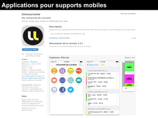Applications pour supports mobiles
 