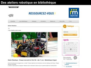 Des ateliers robotique en bibliothèque
 