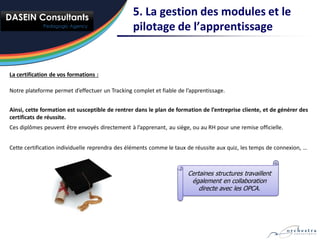 5. La gestion des modules et le
                                                pilotage de l’apprentissage


La certifica...